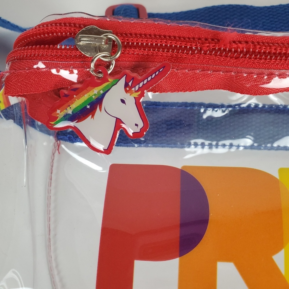 NWT PRIDE Rainbow Clear Fanny Pack, Belt Bag - Picture 3 of 3
